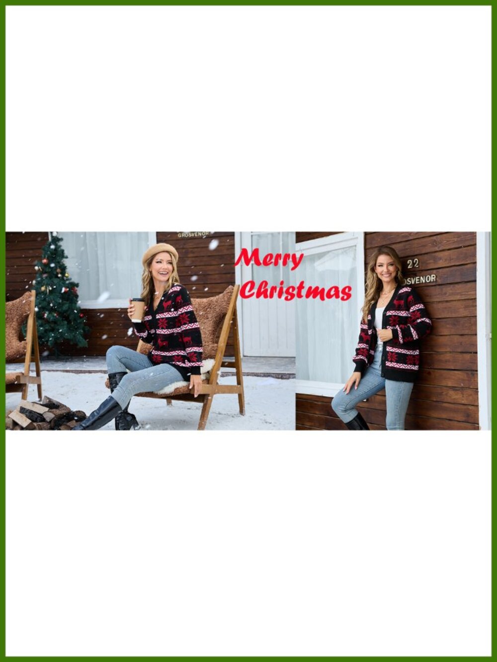 Chunky Knit Cardigan Sweater Long Sleeve V Neck Button Up with Pockets - Picture 6 of 6